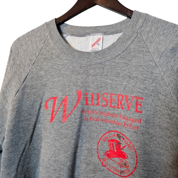 Vintage 1989 Willserve Heavyweight Crewneck Sweatshirt - Made in USA - Retro - Picture 3 of 6